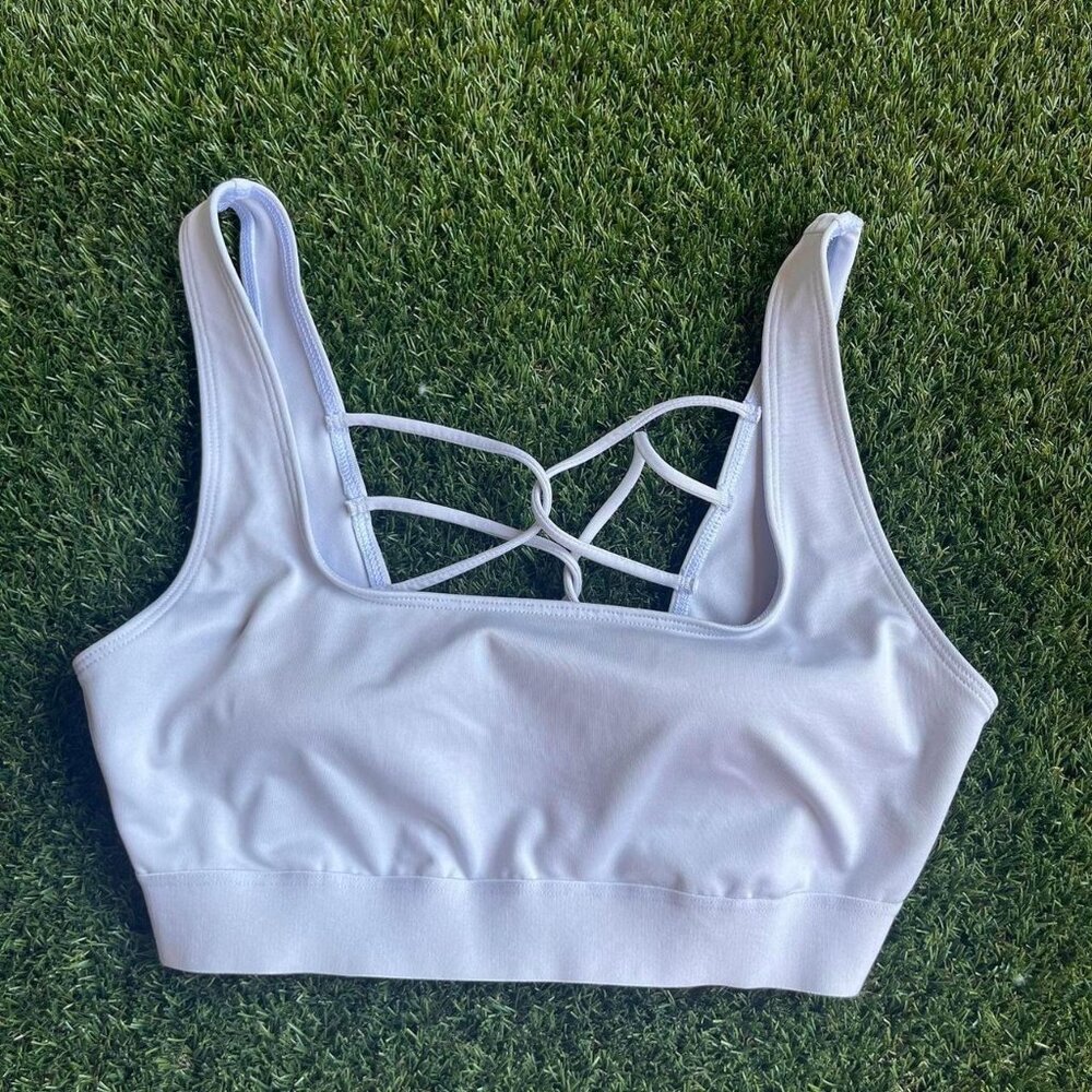 VS PINK light blue sports bra